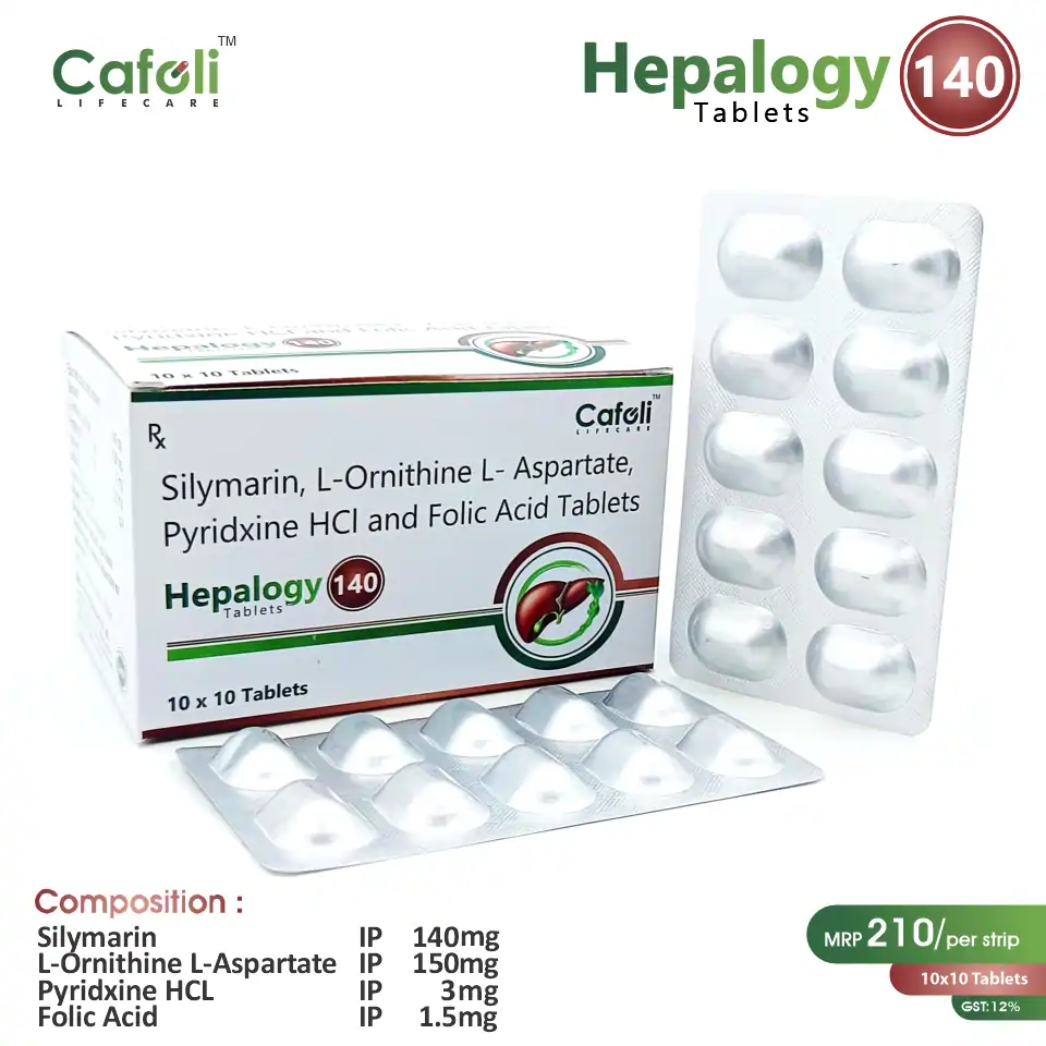 L-Ornithine L-Aspartate (250mg) + Silymarin (70mg) Tablet at Best Price in PCD Pharma Franchise for Hepatic Support and Liver Health.